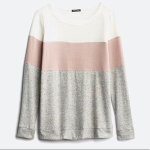Pink clover brushed knit top